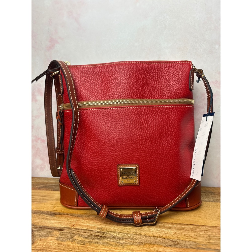 Dooney & Bourke Pebble Grain Red Leather Crossbody Purse NWT